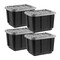 IRIS USA 11.5Gal Heavy-Duty Storage Plastic Bin Tote Container for Garage with Durable Lid